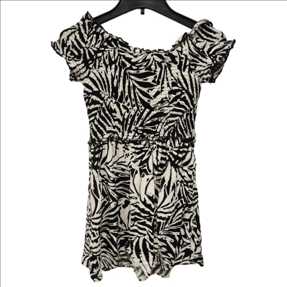 Patrons Of Peace Off Shiulder Mini Print Dress
